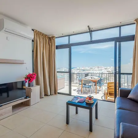 Seashells Seaview Penthouse With Hottub San Pawl il-Baħar